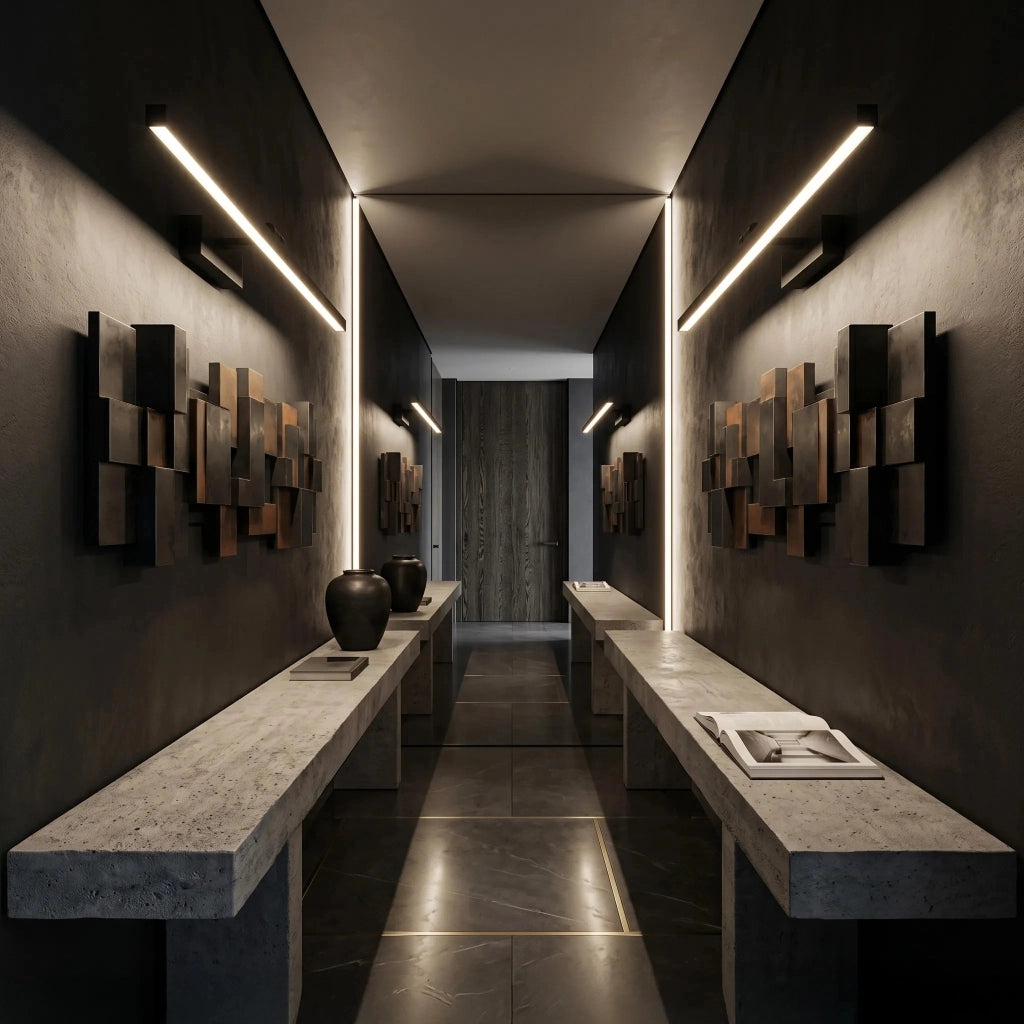 Applique Da Bagno Led APP1868-1W 80 Cm Black