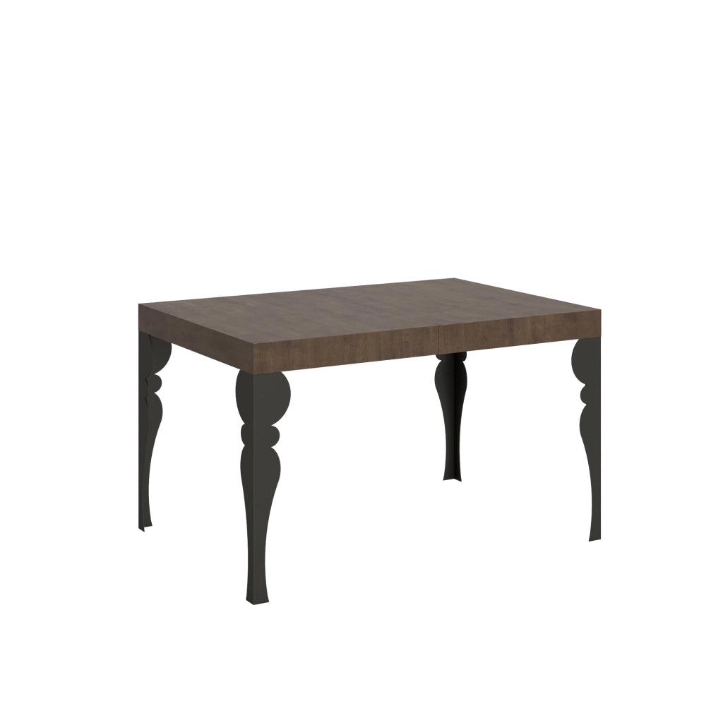Tavolo Allungabile 120-224x90x77 cm Paxon Noce Telaio Antracite