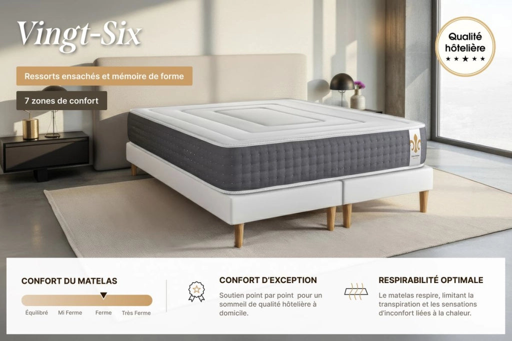 Set materasso e base 160x200 cm - Vingt-Six