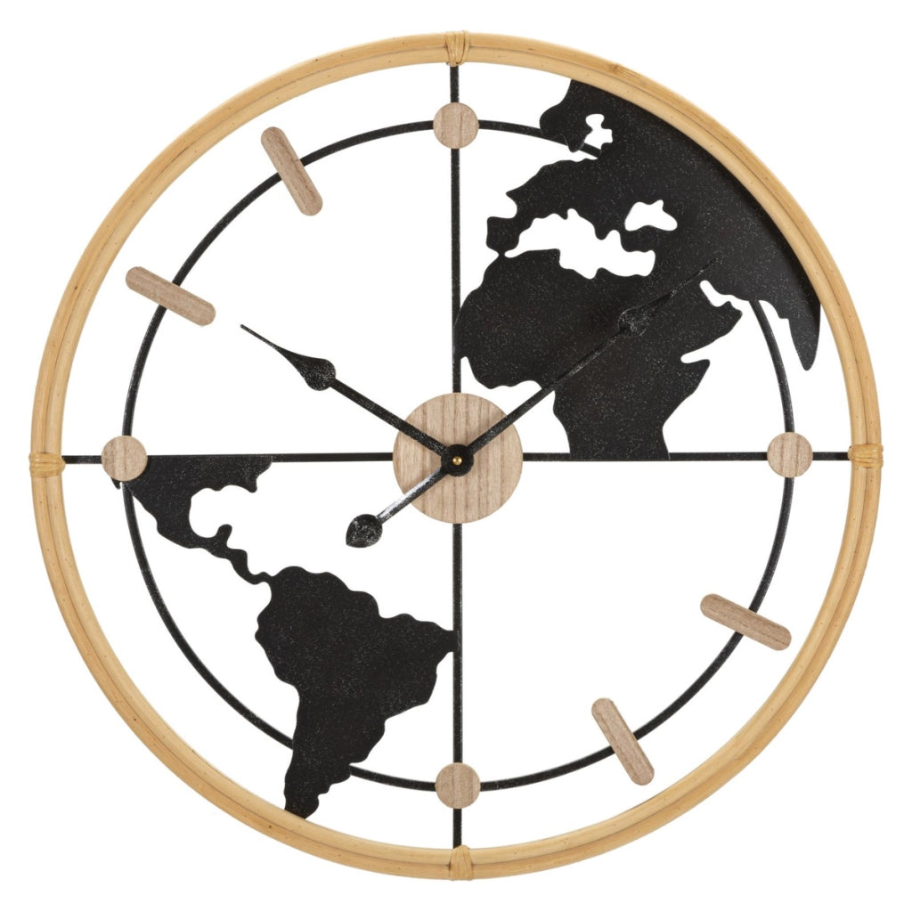 Orologio da Parete VKH249, Nero, Metallo, 60x5x60 cm
