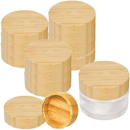 Set di 10 Coperture in Bambù 40mm - Houten Copertura - Riciclabile - Adatta per Bottiglie - Confezione Estetica - Colore Naturale - Copertura per Bottiglia