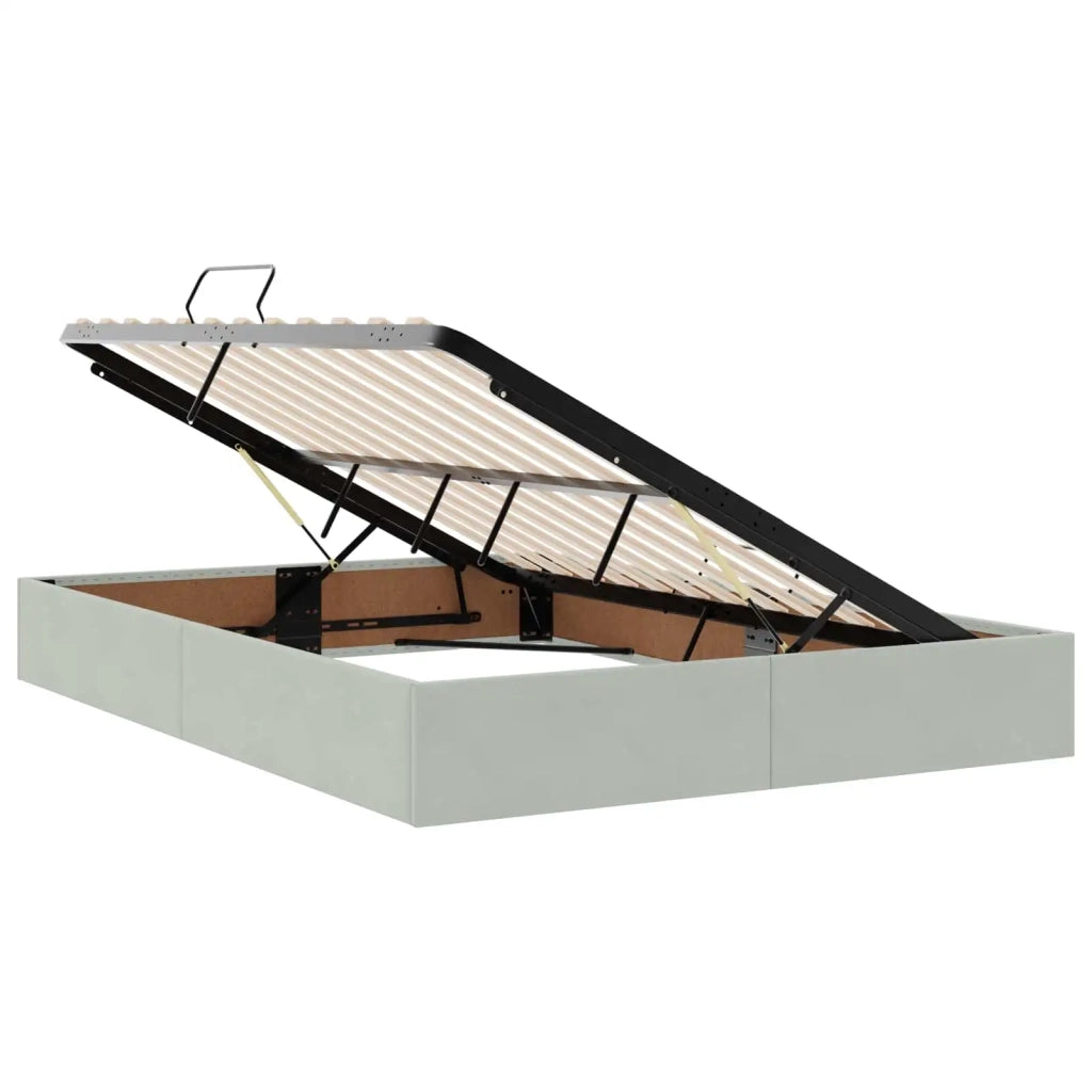 Letto con contenitore LED e materasso Grigio Chiaro 3460200