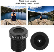 Camera di Sicurezza 4mm - Ultra Alta Definizione - Obiettivo con Focale Fissa - 3MP - Adatto per Sistemi di Sorveglianza - Alta Risoluzione