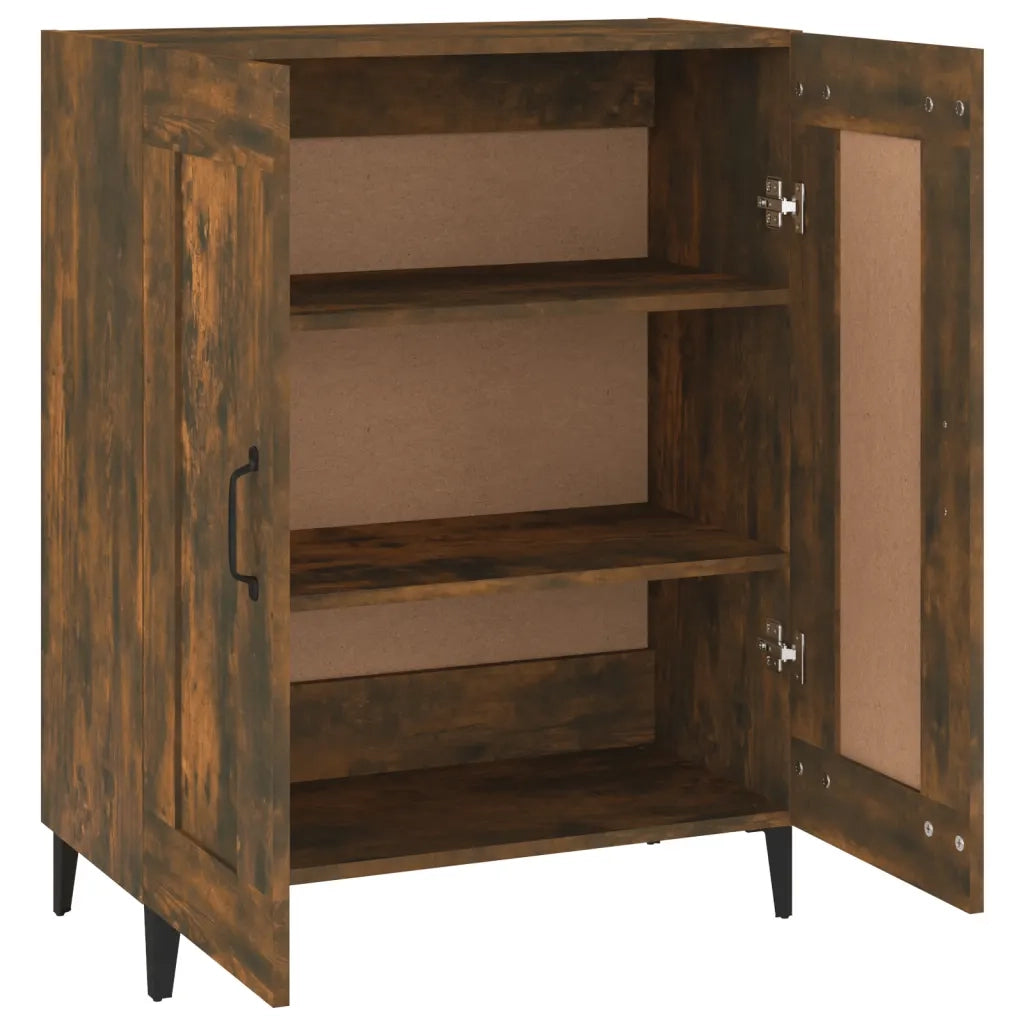 Credenza-Buffet-Armadio da cucina Rovere Fumo 69,5x34x90 cm in Legno Multistrato 597417
