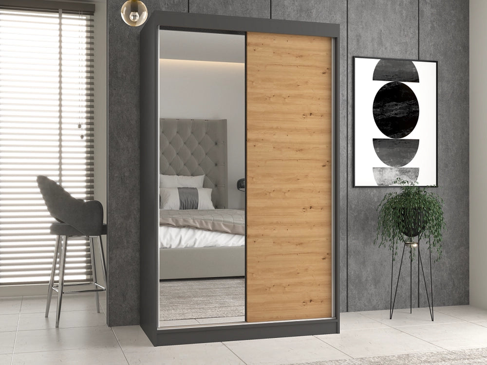 Armadio IGA 120 A/B antracite artisan guardaroba