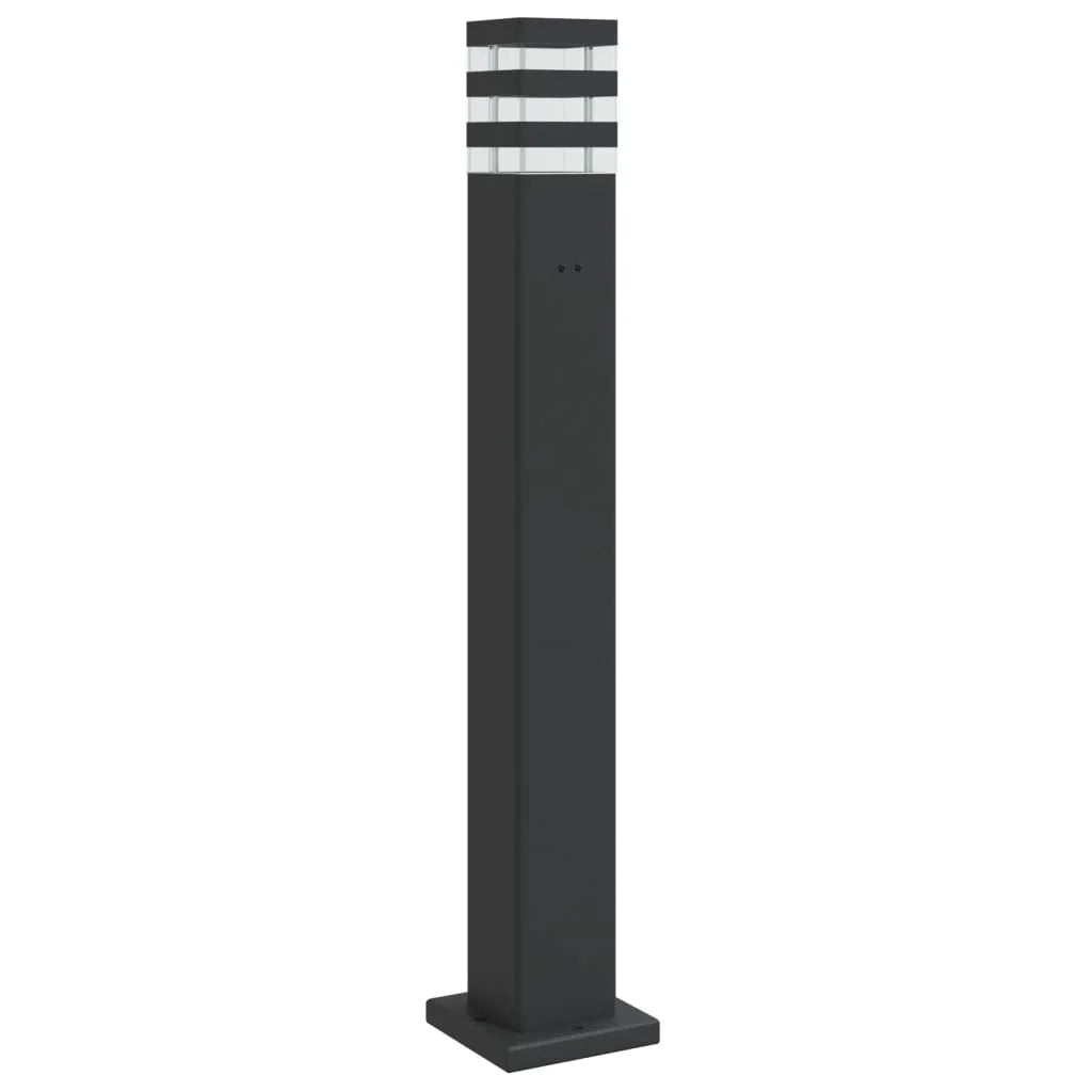 Lampada da terra per esterni con portalampada in alluminio nero da 80 cm 02_0042531