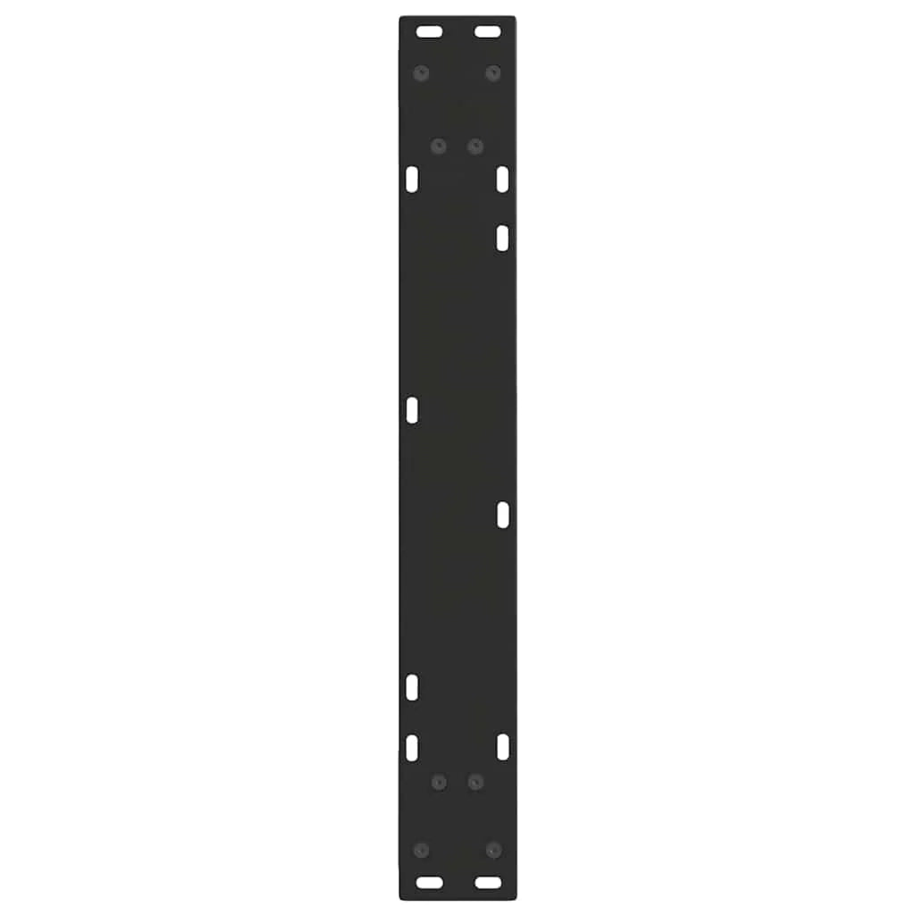 Set di 3 gambe geometriche per tavolo da pranzo 70 x 73 cm con piedini regolabili stile moderno acciaio nero 02_0056946