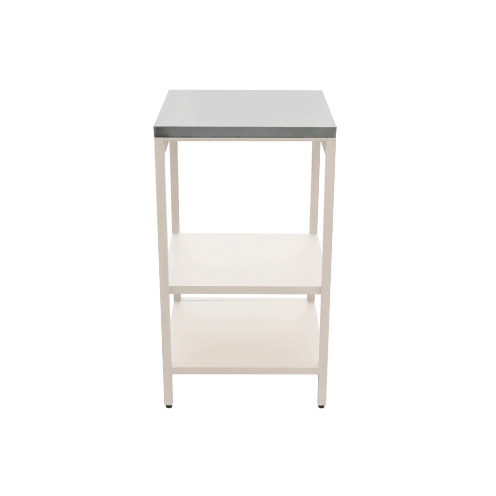 Cucina da esterno, 3 moduli in acciaio inox, beige