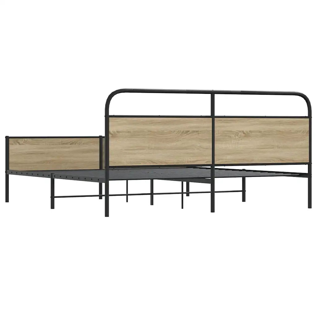Giroletto senza Materaso in Metallo Rovere Fumo 193x203 cm 3318676