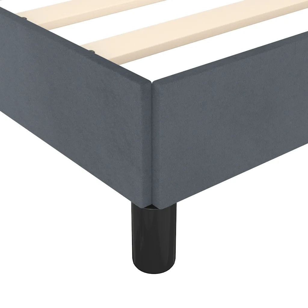 Struttura letto senza Materasso Grigio Scuro 137x190 cm Velluto integrale 347007