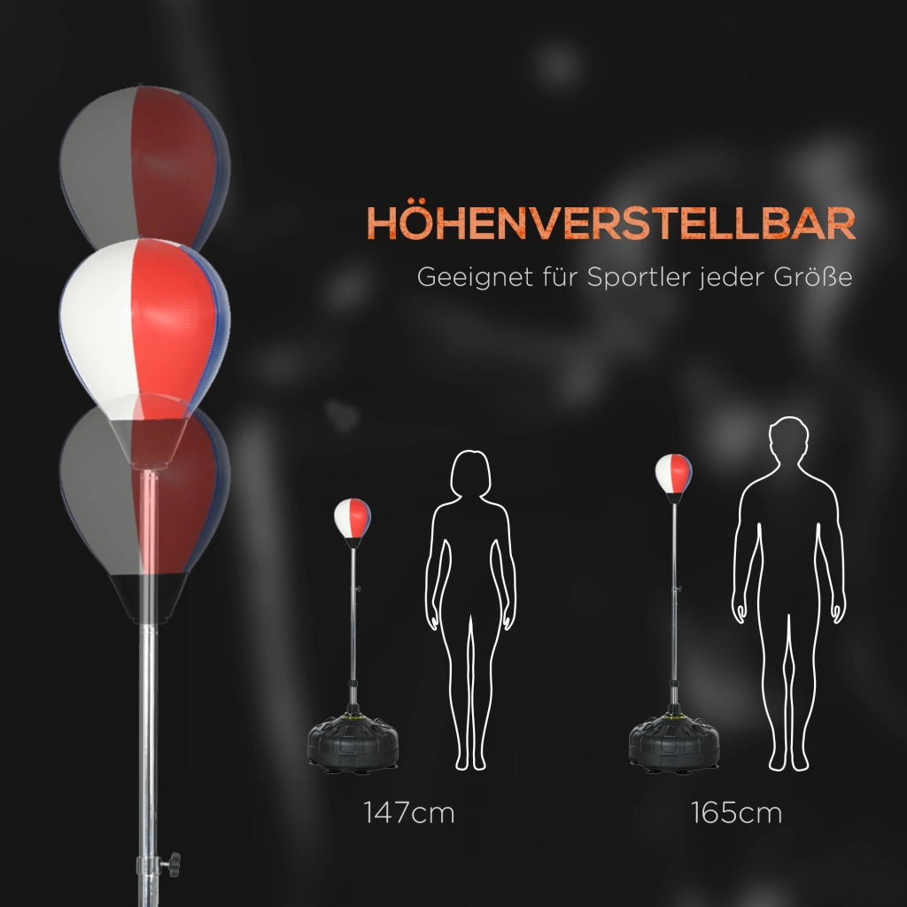 Sacco da boxe regolabile in altezza 147-165 cm ¨C zephmum ¨C Nero Rosso Bianco