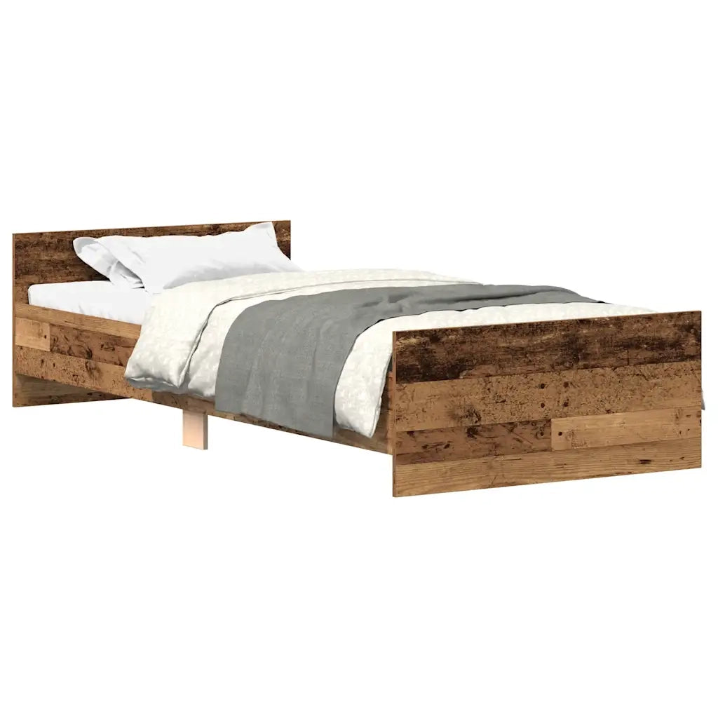 Giroletto senza Materasso-Struttura Letto Legno Antico 100x200cm in Truciolato 590258