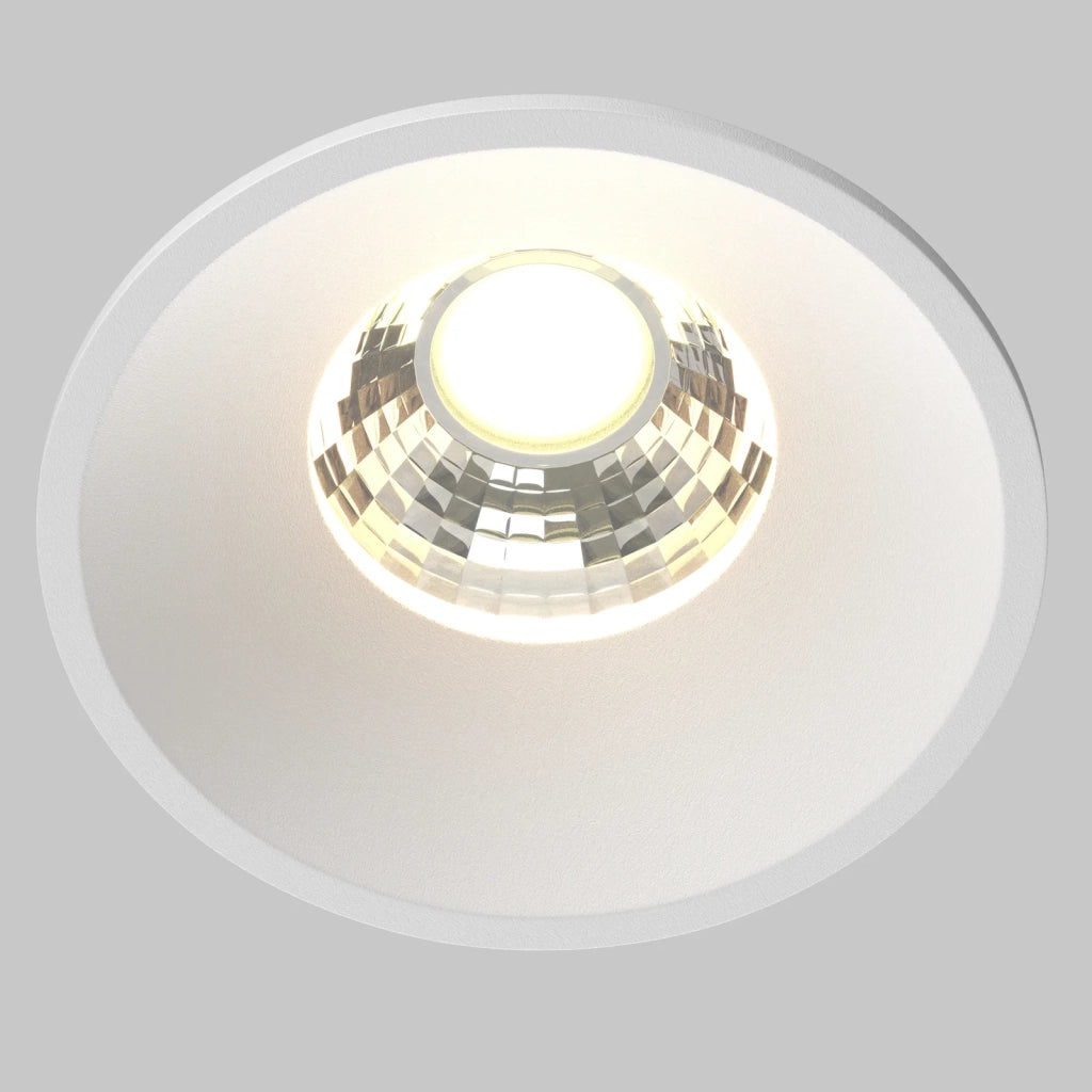 Maytoni lampada da incasso Round 1 luce LED integrato bianco alluminio
