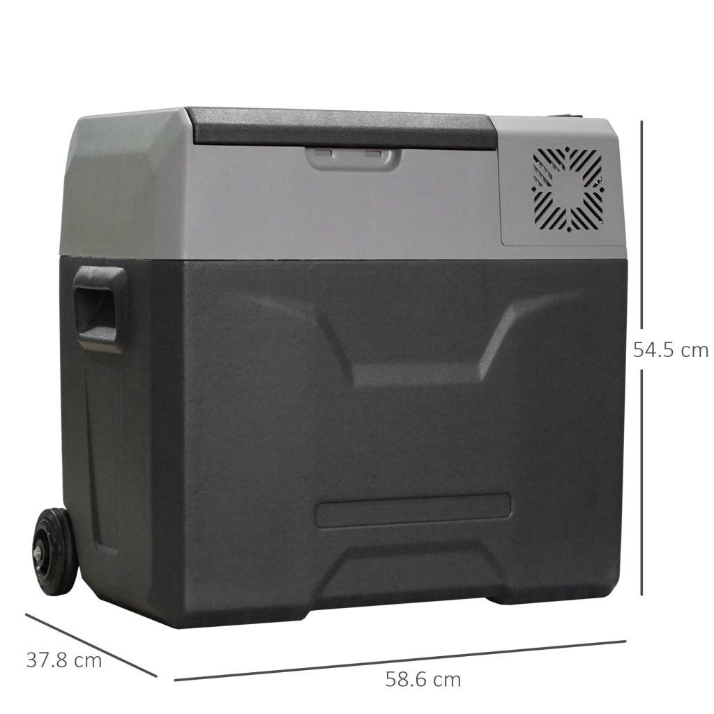 Frigorifero Auto da 50L ¨C Minimal ¨C Grigio, Alluminio e Plastica, 58.6x37.8x54.5 cm