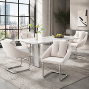 SEDIE in velluto Beige Set da 4 pezzi