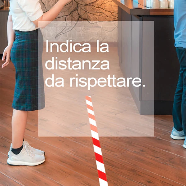 Adesivo Bobina BIANCO ROSSO 50 M