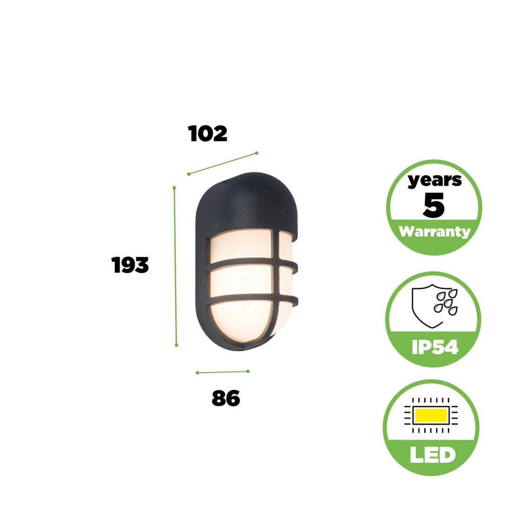 Applique esterno BULLO antracite Lutec LED 15W IP54