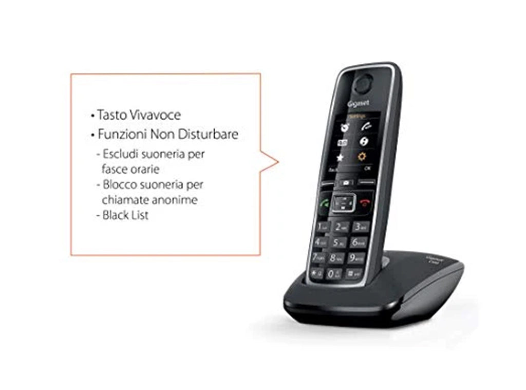 Cordless Gigaset C560 Display Colori Analogico Rubrica Vip Vivavoce Tastiere Retroilluminata