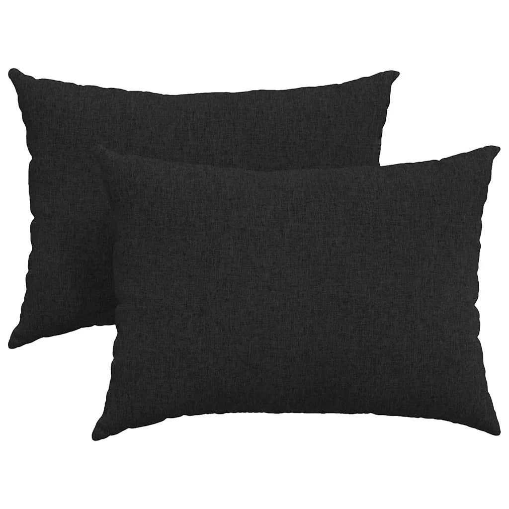 Cuscini da Divano 2 pz | Cuscini per sedie Nero 70 x 50 cm Tessuto