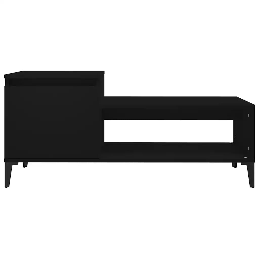 Tavolino da Salotto-Tavolino da soggiorno-Tavolo Nero 100x50x45 cm in Legno Multistrato 295700