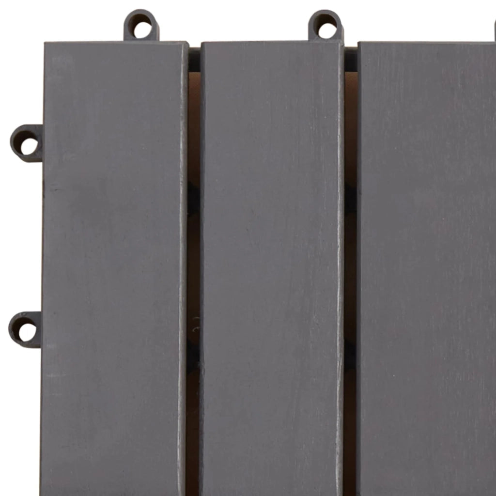 Piastrella per Decking 20 pcs Grigio 30 x 30 cm Legno di Acacia 3444847
