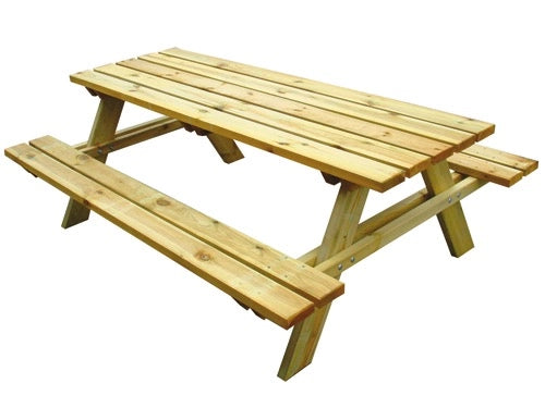 TAVOLO DA PICNIC LASA FAMILY IN LEGNO DI PINO IMPREGNATO 180X150X70