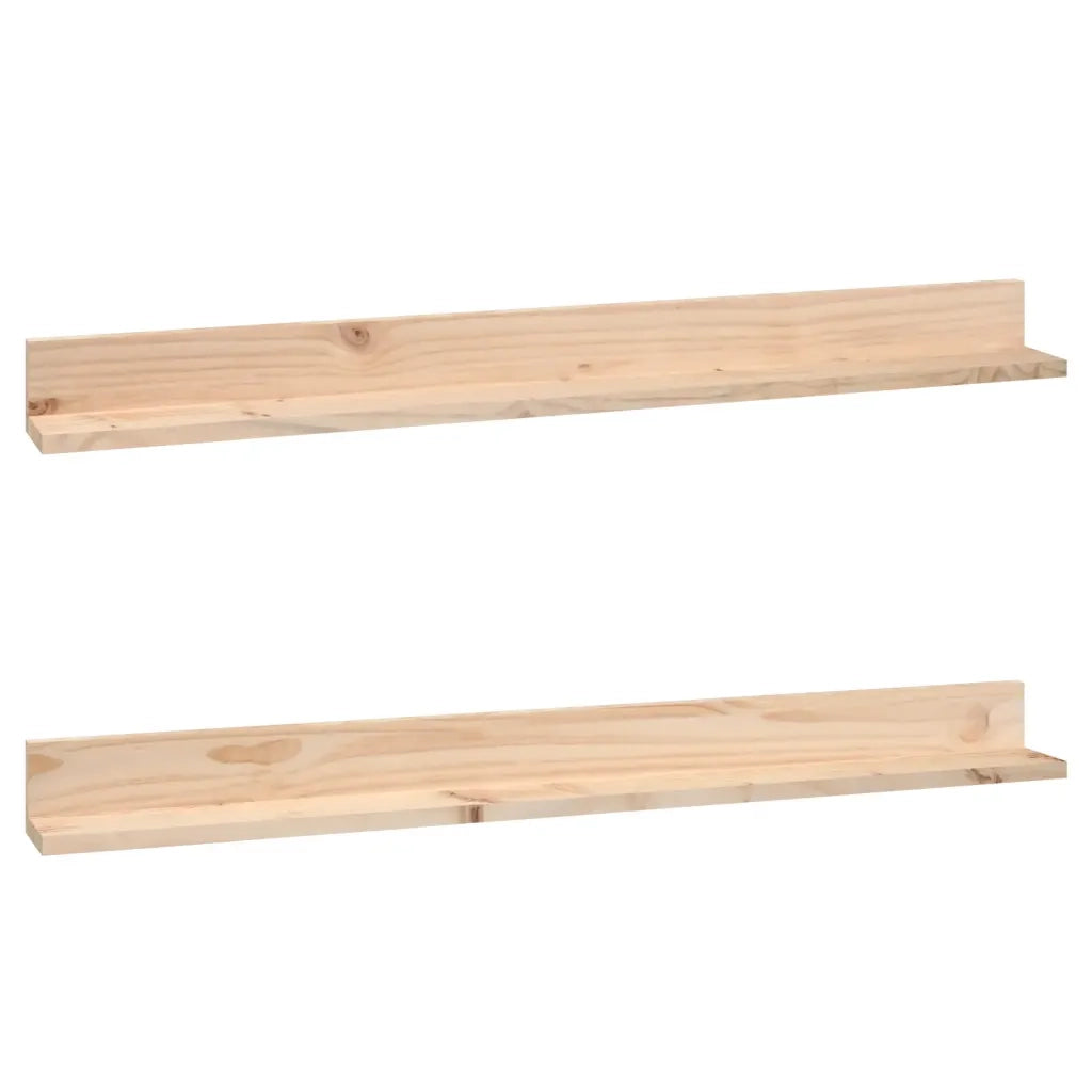 2 pz Mensole da Parete | Scaffali a Parete | Ripiano a parete 110x11x9cm in Legno Massello di Pino