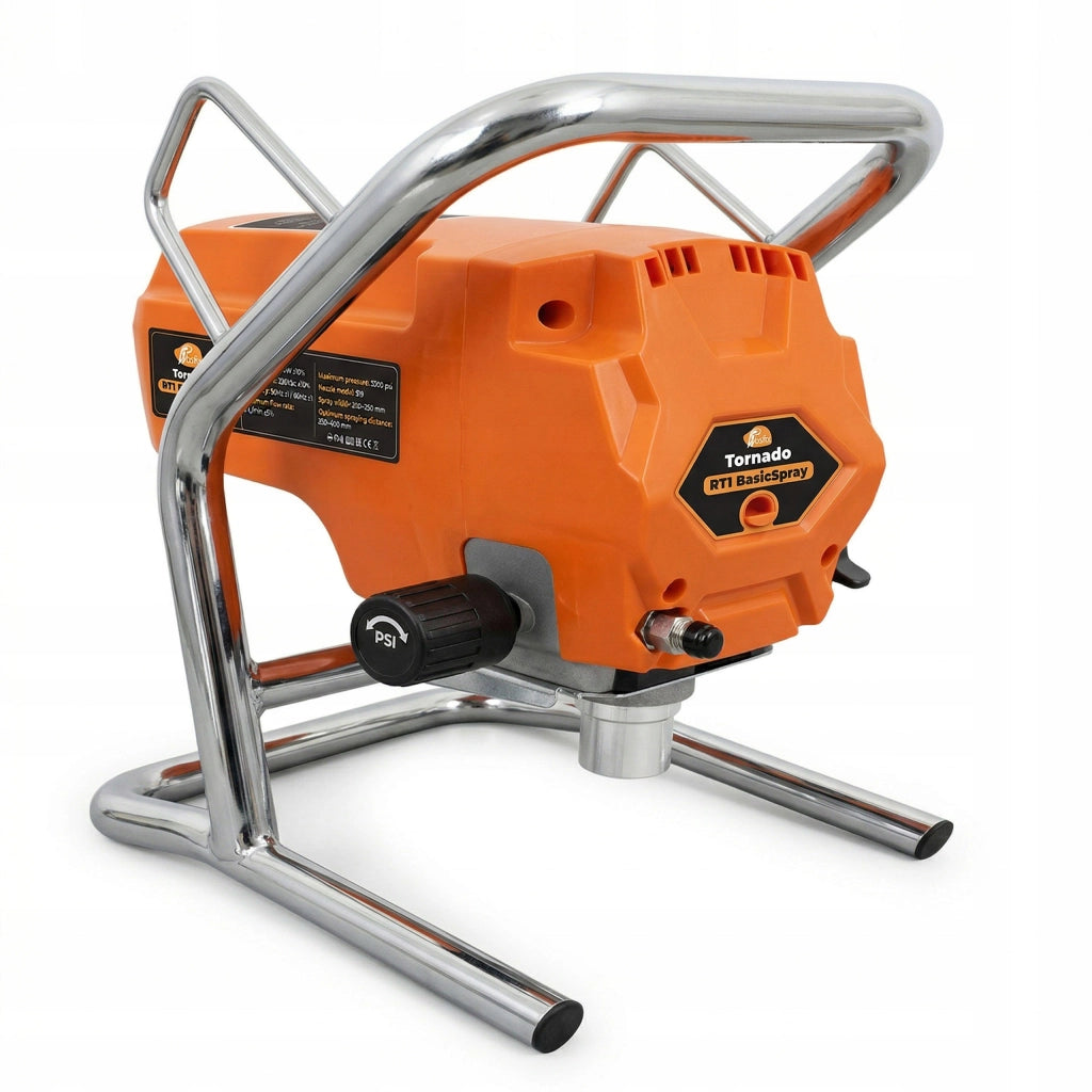 Pompa Airless Rosfix Tornado RT1 BasicSpray – 950W 3300 PSI | Ugello 517, 2L/min | Verniciatura Pareti e Soffitti