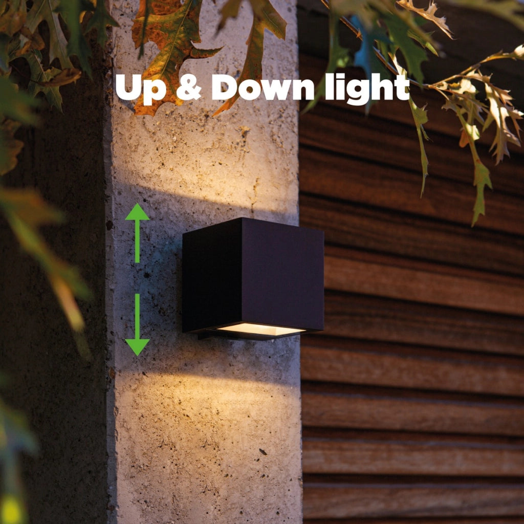 Applique esterno GEMINI nero Lutec LED 9W IP54 3000K