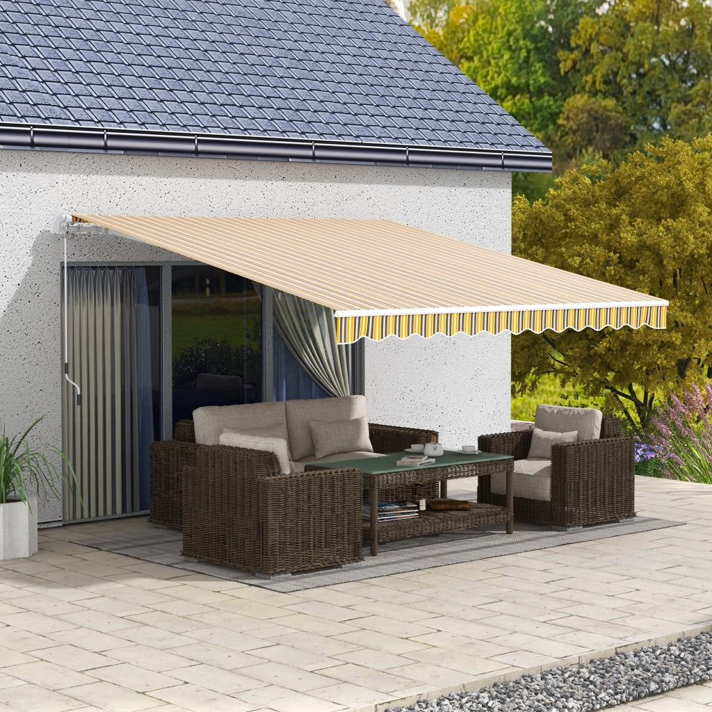 Tenda da Sole Avvolgibile a Bracci ¨C Minimal ¨C 350x250 cm Giallo