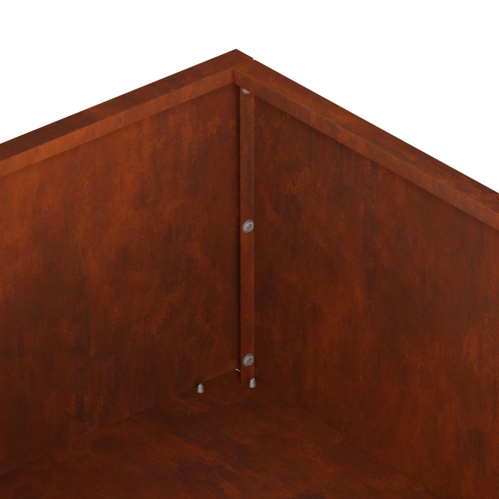 Vaso da giardino 2 pz Ruggine 100 x 100 x 20 cm Acciaio Corten 8005035