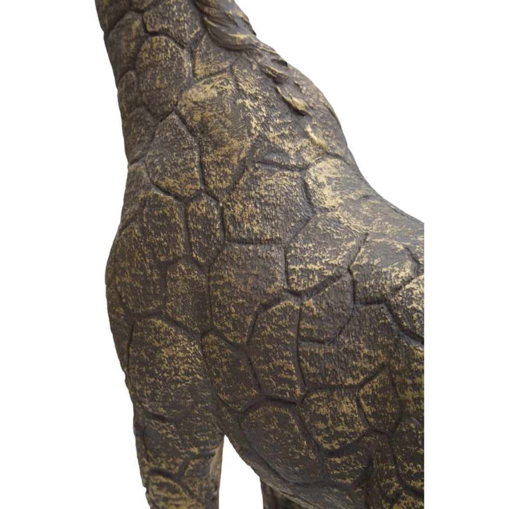 Lampada da tavolo Giraffa piccola in resina oro antico