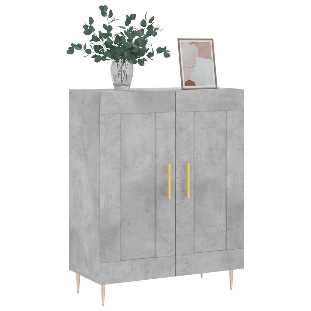 Credenza Grigio Cemento 69,5x34x90 cm in Legno Multistrato 830184