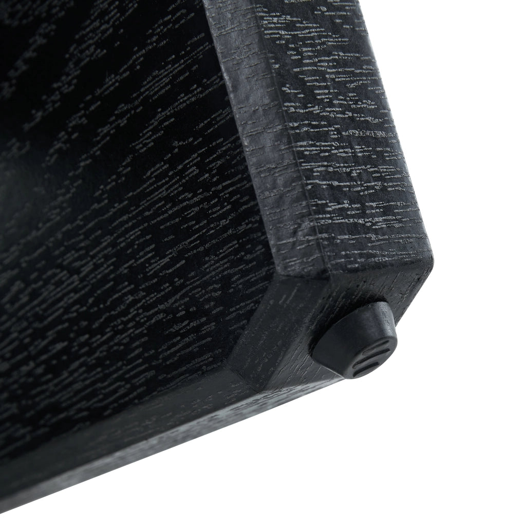 Tavolino da caffè rotondo in MDF e vetro 79 cm, nero e trasparente, con base a croce