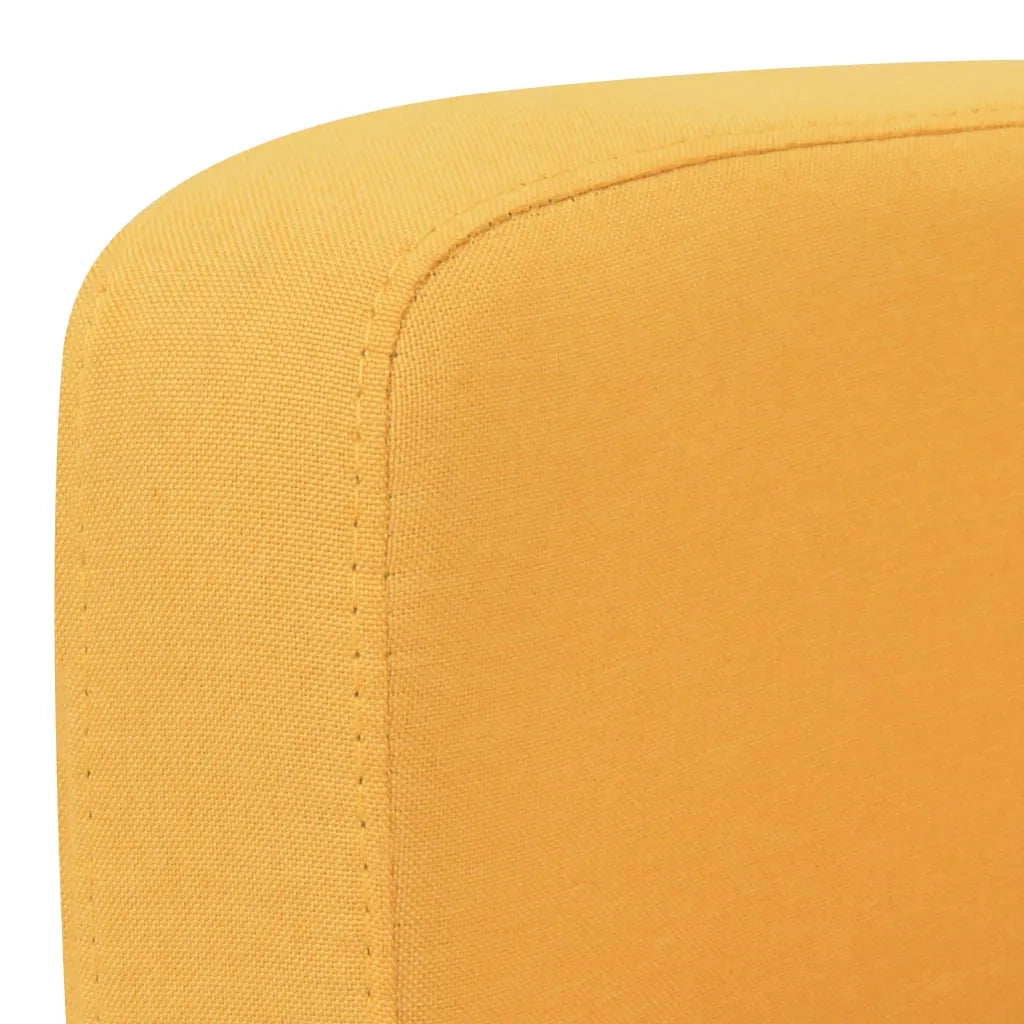 Divano a 3 Posti 180x65x76 cm Giallo 244713