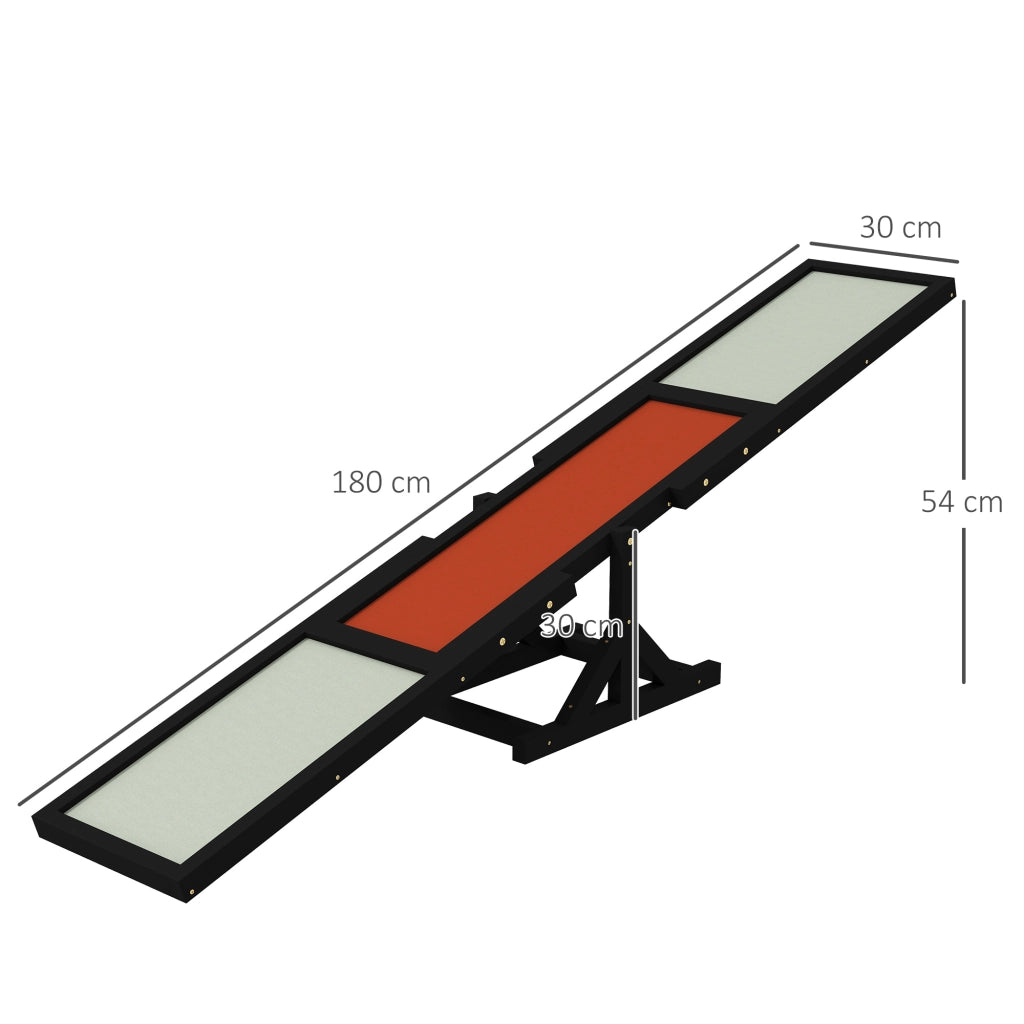 Agility Sport per Cane con Altalena ¨C zephmum ¨C Legno di Abete Grigio Nero