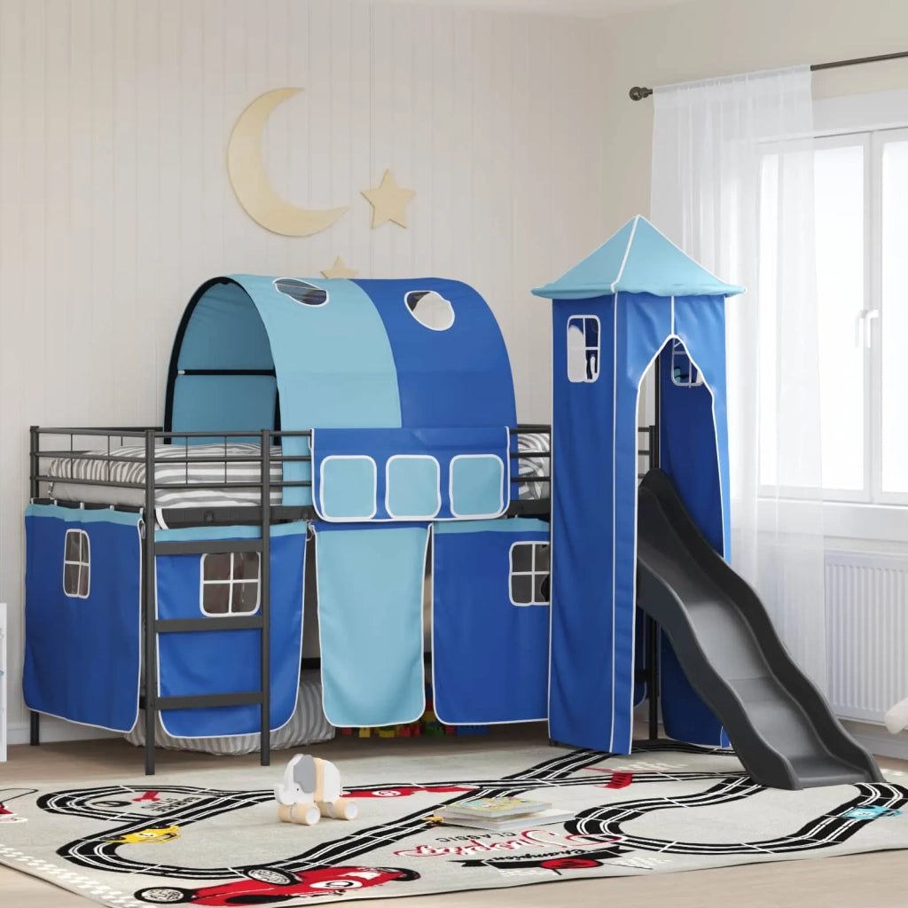 Struttura del letto loft per bambini Nero e Blu 100 x 200 cm 42020883