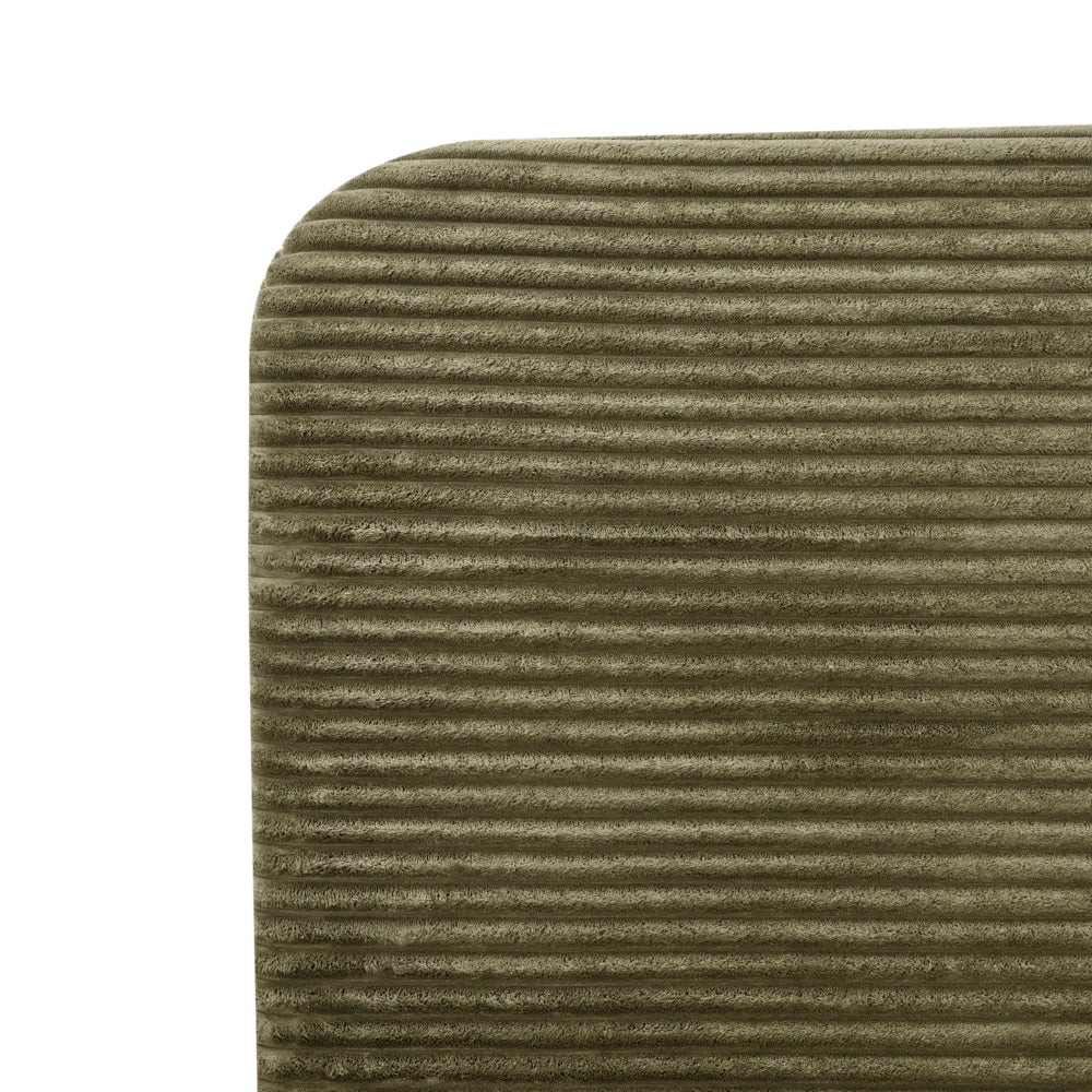 Letto verde velluto a coste testiera con rete a doghe 160 x 200 cm design minimalista