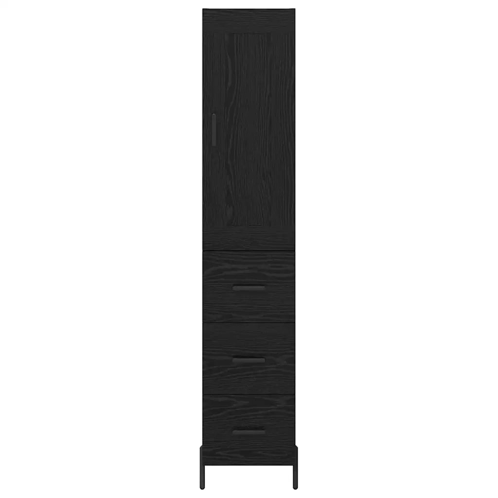 Credenza-Buffet-Armadio da cucina Rovere Nero 34,5 x 34 x 180 cm Legno multistrato 147343