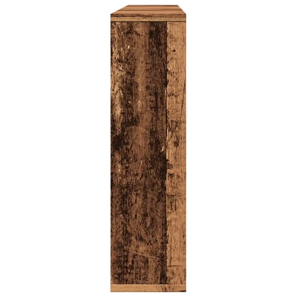 Mobile a Specchio LED Legno Antico 76x15x55 cm Multistrato CFW7953182