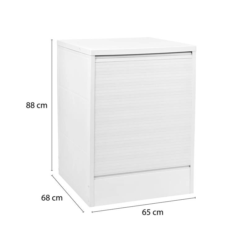 MOBILE COPRILAVATRICE SINGOLO CON APERTURA A SERRANDA DIMENSIONE 65X68X88H CM COLORE BIANCO