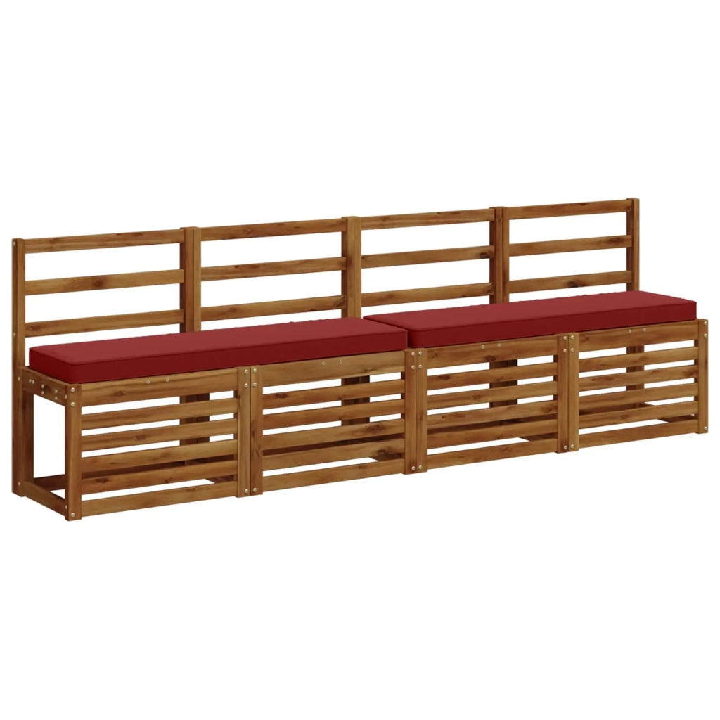 Cuscino per Panchina a 1 Pezzo VUGHT 100% Poliestere Rosso Vino 950528