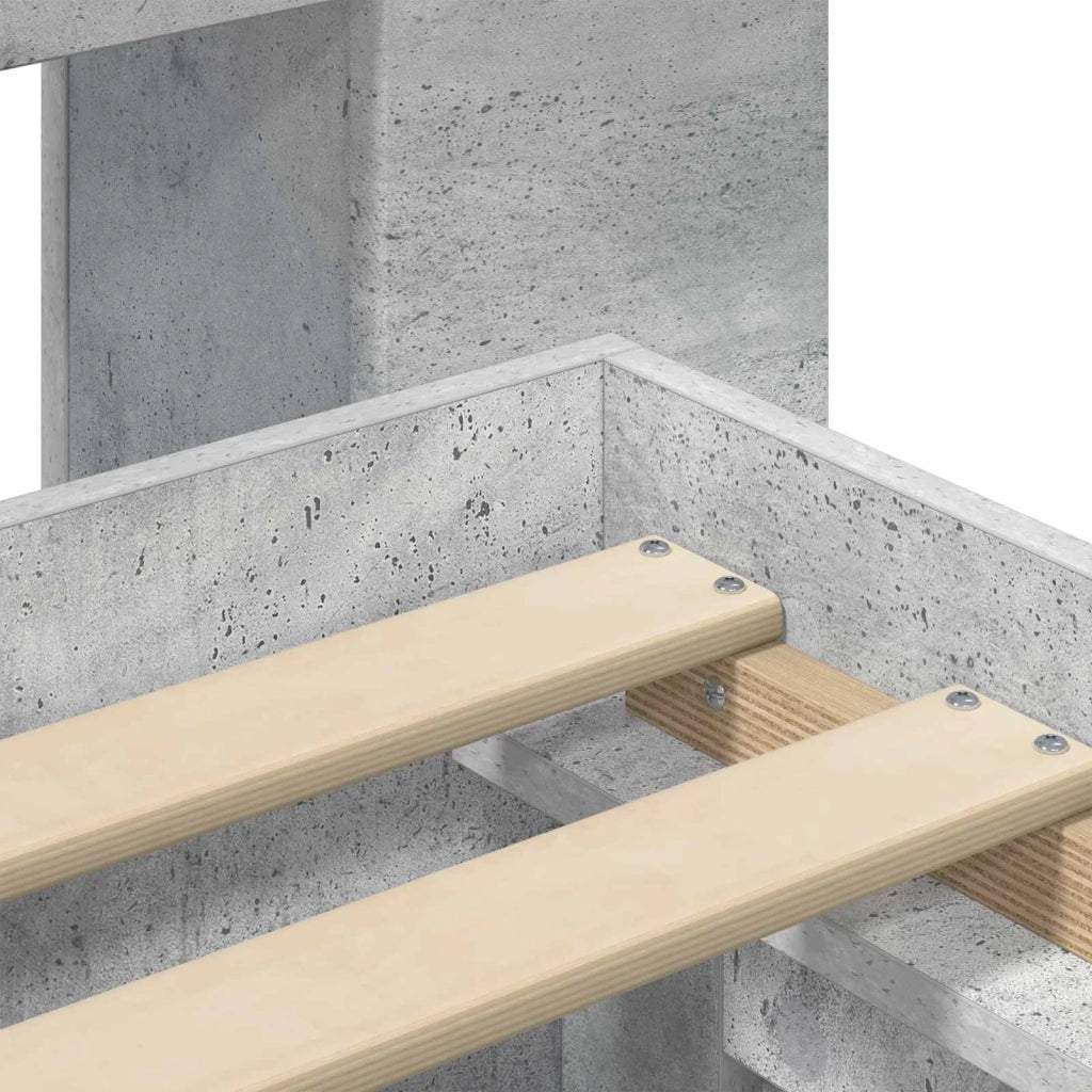 Telaio del letto con storage Grigio Cemento 80 x 200 cm 3433432