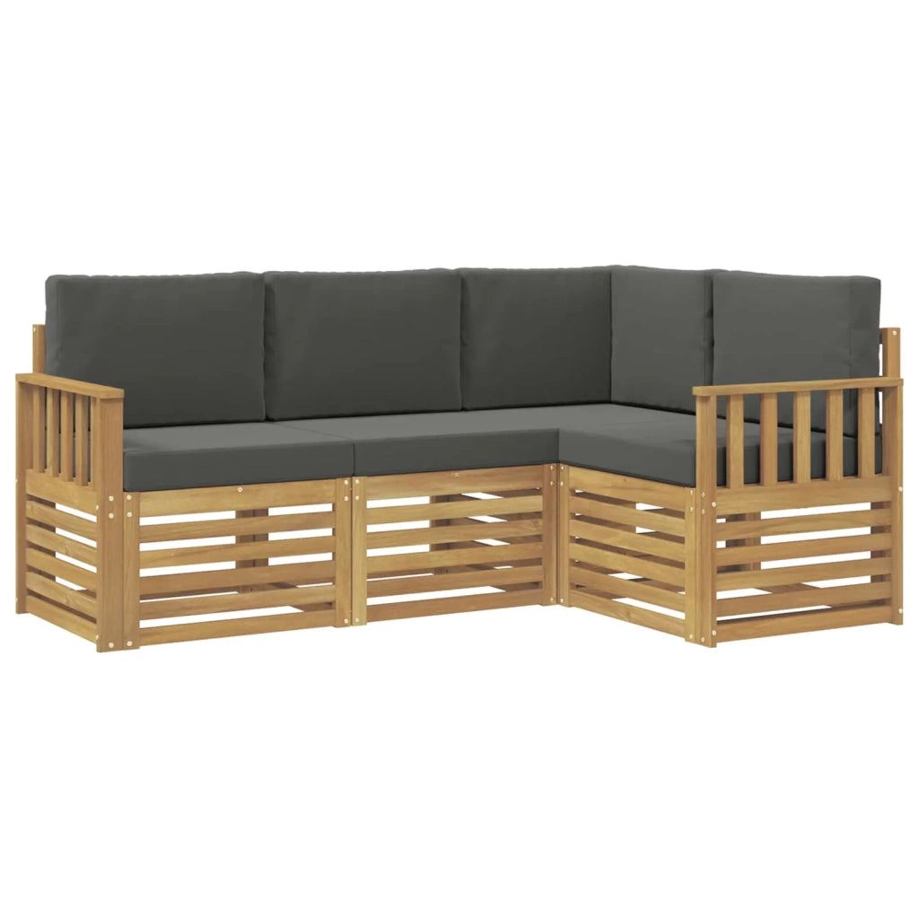 Set di divani da esterno 4 pcs Bianco e Antracite 3391747