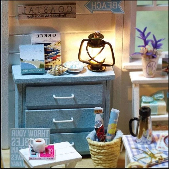 Casa di Carta in Miniatura per Bambini Regalo di Compleanno (Blu) Fai da Te
