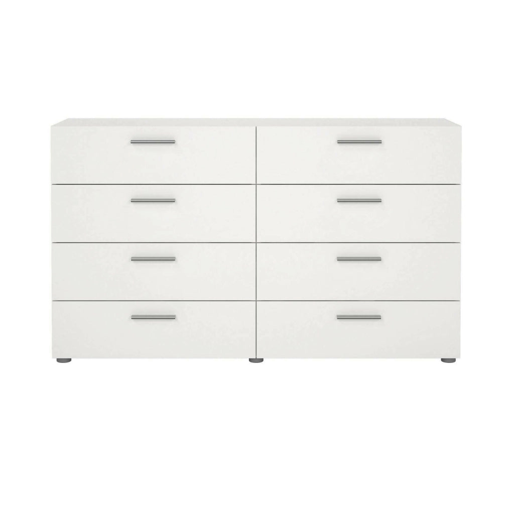 Credenza Phethai, Buffet da soggiorno, Madia da salotto, Dispensa da cucina, 140x40 h82 cm, Bianco
