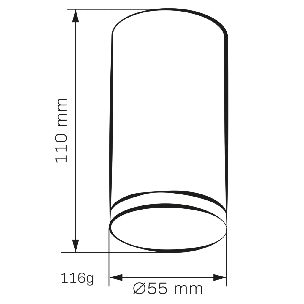 Faretto da soffitto nero GU10 IP44 Turyn Polux 324696