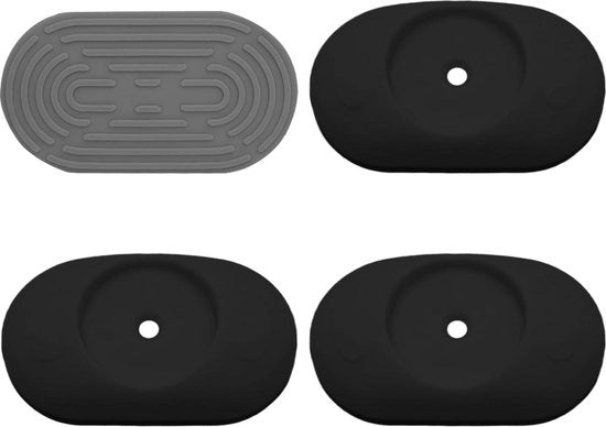 Protezione per scale e porte per bambini a 4 pezzi - protezione per porte e scale per bambini - protezione per scale e porte per bambini con montaggio a pressione - protezione per scale e porte per bambini per porte ampie - nero.