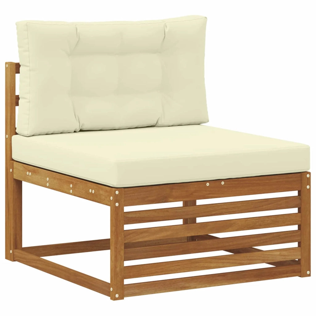 Set di divani da esterno 8 pcs Naturale e Crema 79 x 79 x 37 cm 3383123