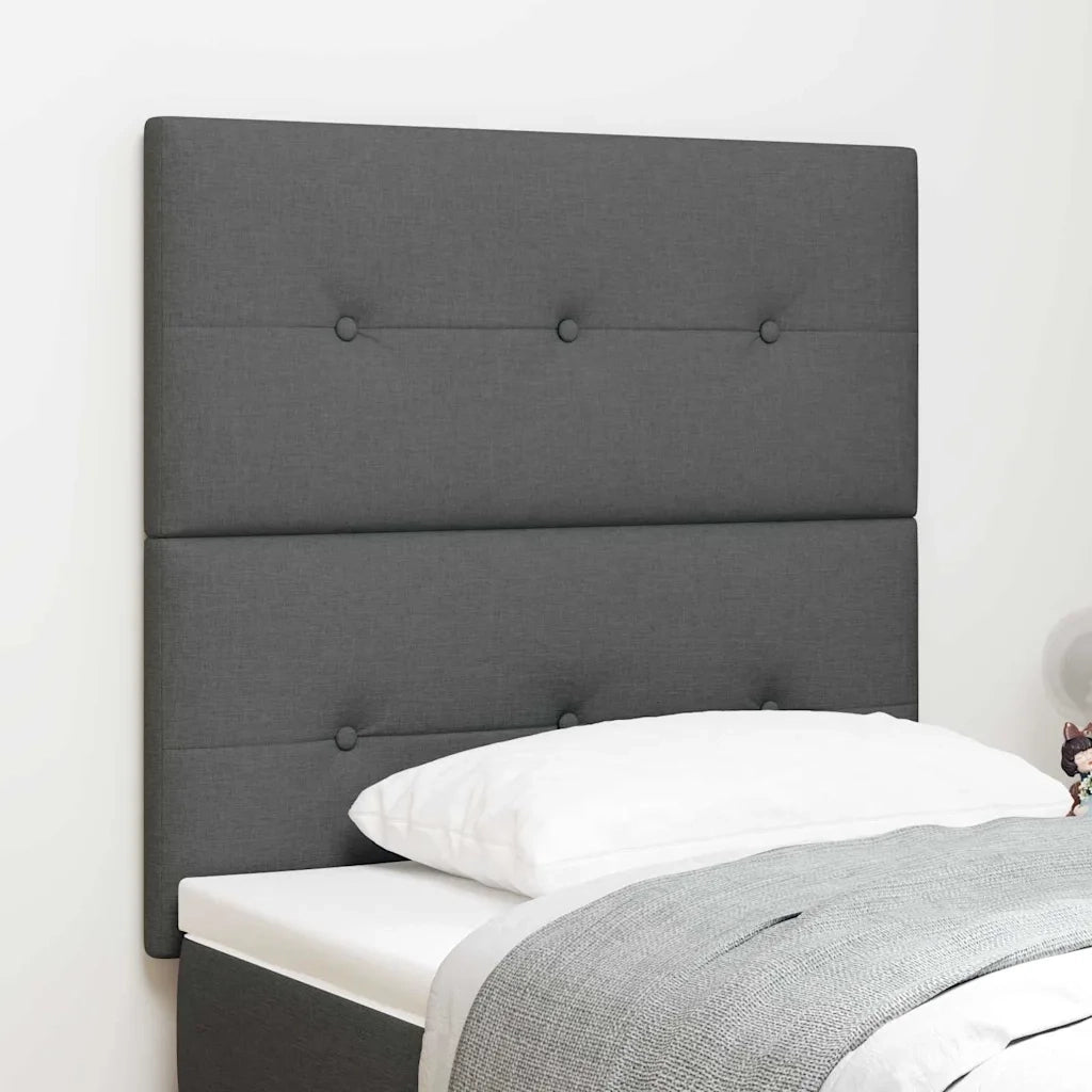 Testiera | Testata LED con strisce LED Grigio scuro 80 cm Tessuto